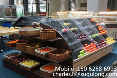 Изготовленные на заказ миниые стеллаж для выставки товаров овоща плодоовощ, плодоовощ & стойки дисплея Veg