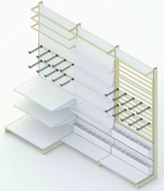Customizable Supermarket Display Rack 30×80mm Upright Heavy Duty