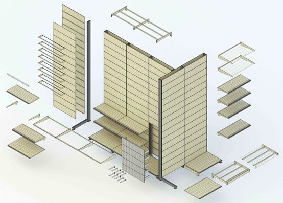 Custom Supermarket Display Racks up to 4.9m with Double Upright Welding