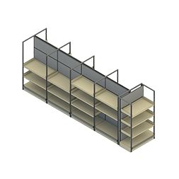 Wooden Panel Retail Display Rack with Load Bar Support, Stable and Elegant Supermarket Fixture