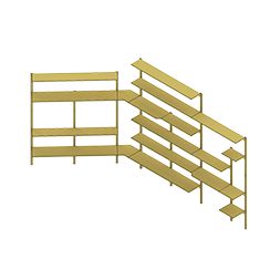 Система стеллажей супермаркетов 1500 мм модульная стойка для дисплеев